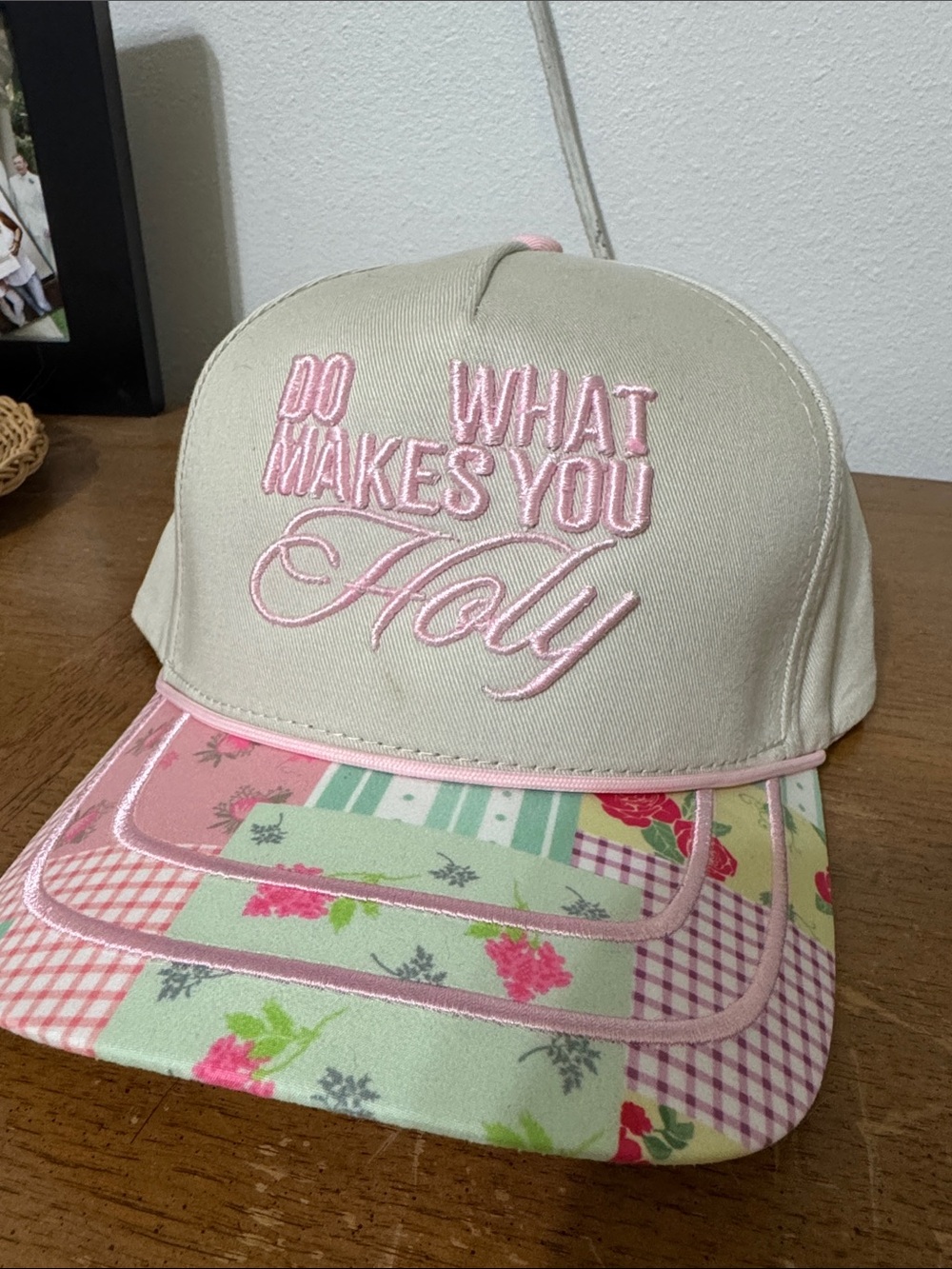 Do What Makes You Holy Pink Patchwork -never worn